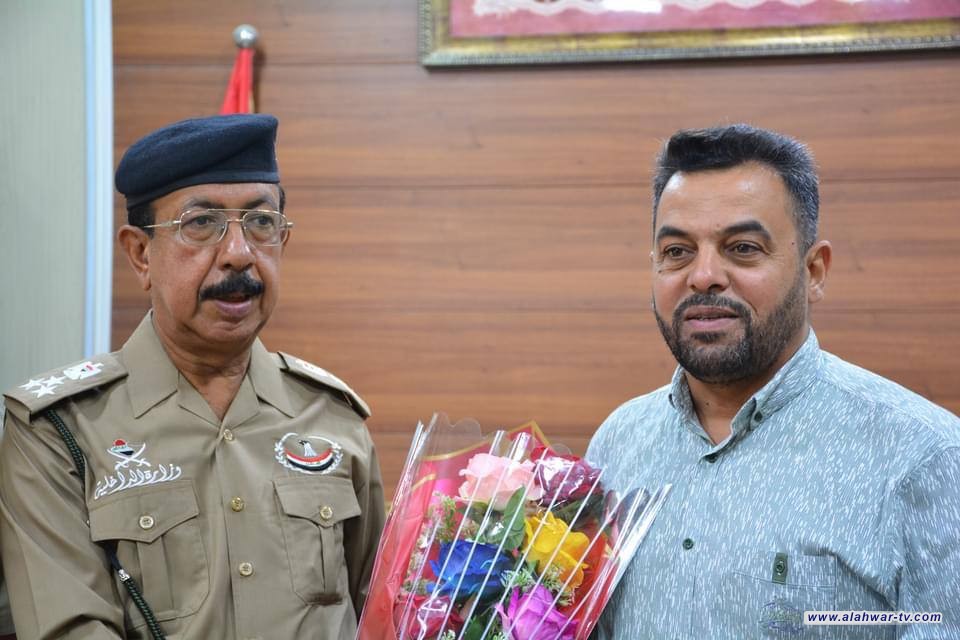 مدير الدفاع المدني في ذي قار يزور مديرية ماء ذي قار